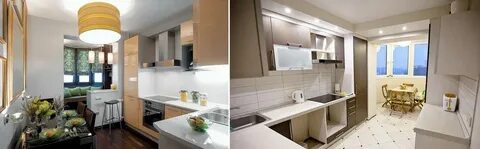 Ремонт кухни совмещенной балконом