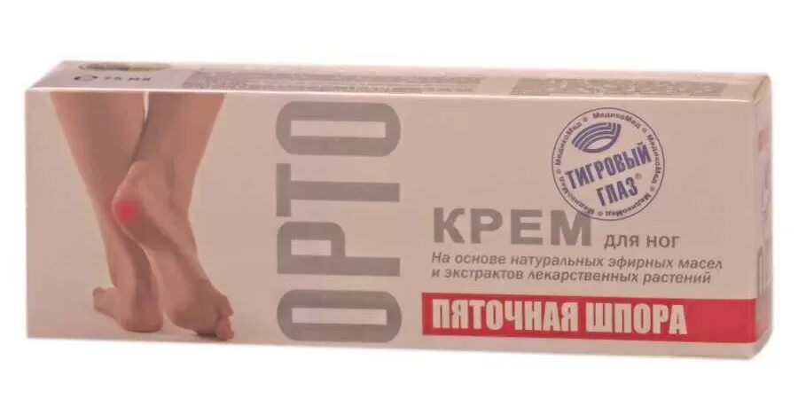 Крем тигровый глаз орто пяточная шпора. Крем пяточная шпора тигровый глаз. Тигровый глаз орто крем для ног пяточная шпора75мл. Тигровый глаз орто крем д\суставов туба 75мл. Тигровый глаз мазь от пяточной шпоры.