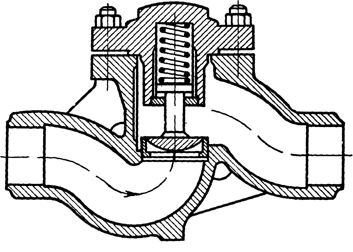 Обратные клапана арматуры. Обратный предохранительный клапан_5310380. Запорная арматура обратный клапан схема. Клапан предохранительный на схеме трубопровода. Обратный клапан на схеме.