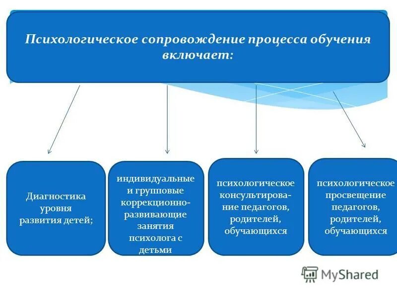 Процесс сопровождения включает