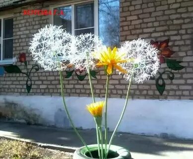 Цветы своими руками для улицы