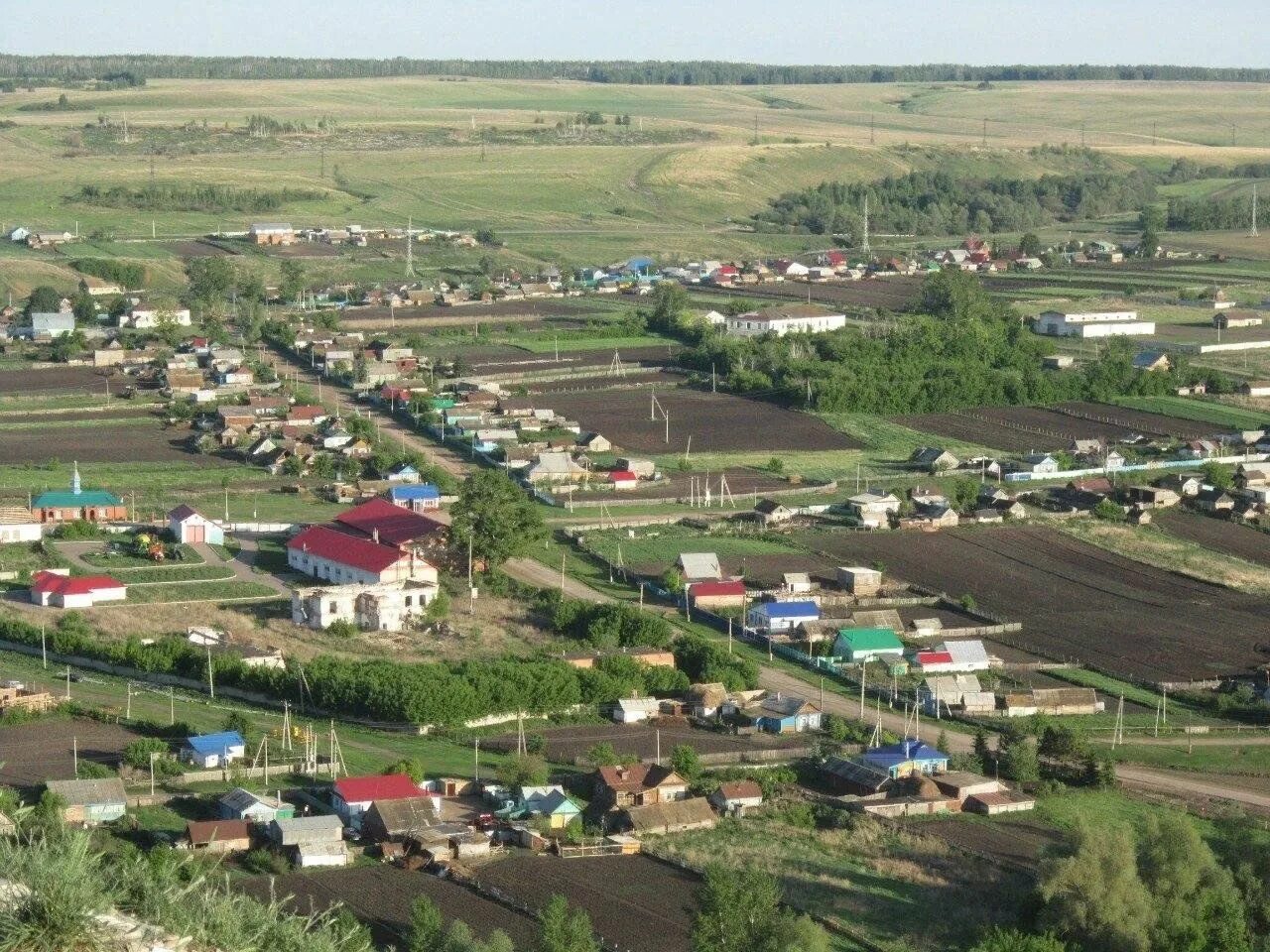 Вид на село Байдаковка Альшеевский район Фотопланета