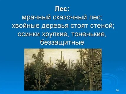 Хвойный лес сочинение