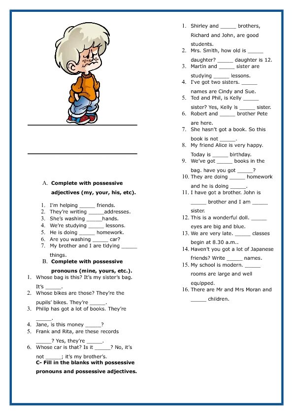 Mine yours his hers ours theirs упражнения. My your his her its our their. Possessive adjectives and pronouns worksheets. Possessive pronouns exercises for kids. Complete with my your his her.
