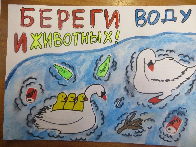 Вода плакат для детей