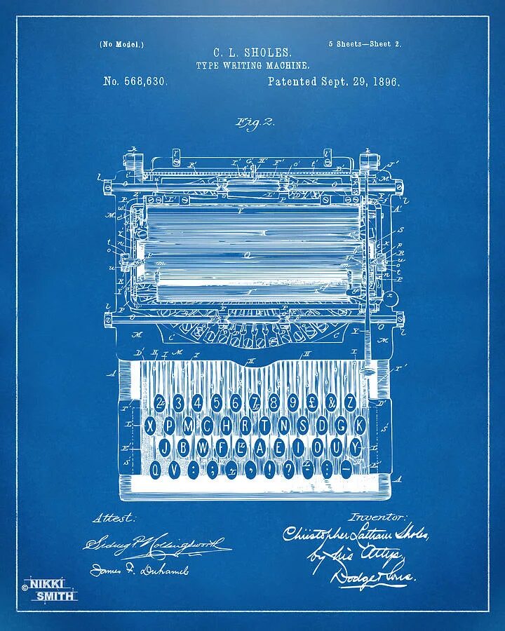Type rewritten. Letter type machine.