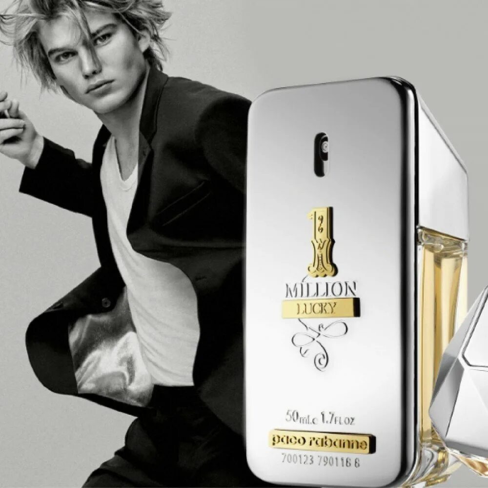 One million lucky. Paco Rabanne 1 million Lucky 100 ml. Paco Rabanne 1 million Lucky 50 ml. One million Lucky Paco Rabanne мужские. 1 Million Paco Rabanne Lucky мужские 100ml.