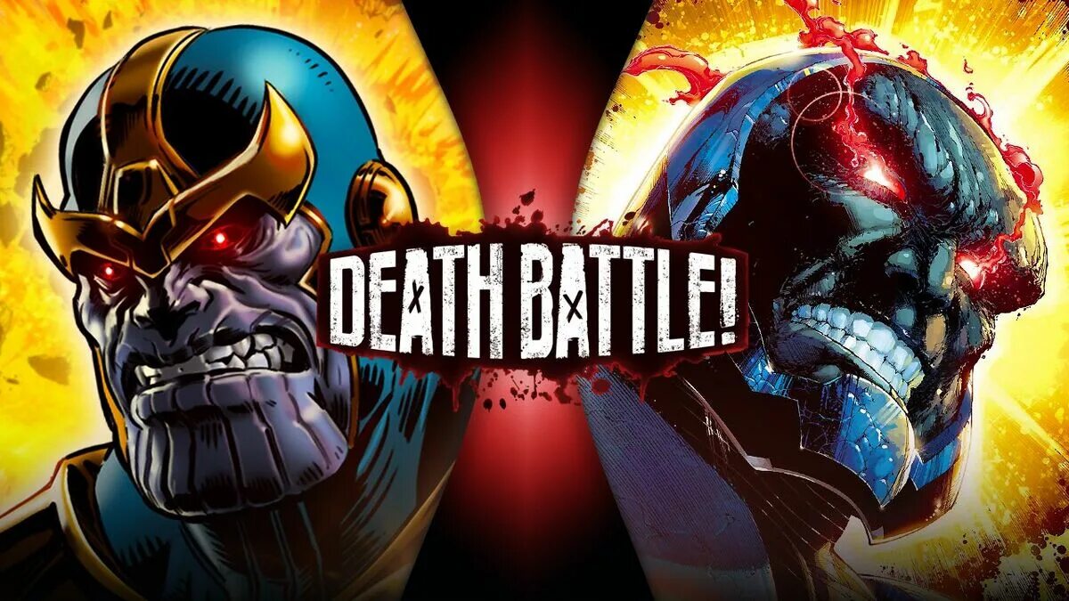 Vs death battle. Танос vs Дарксайд. Танос против Дарксайда. Армада Дарксайда vs армия ТАНОСА. Death Battle.