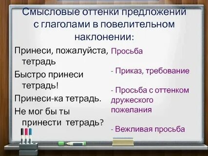 Смысловые оттенки глаголов