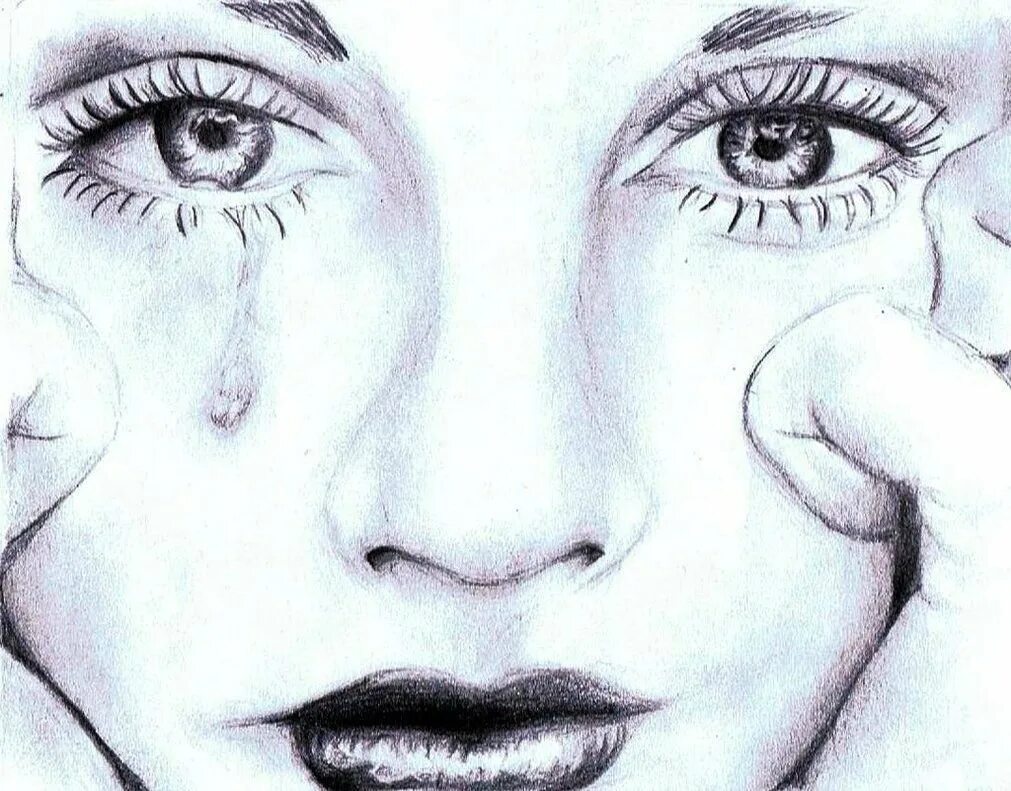 Плакать какое лицо. Девушка карандашом. Девушка плачет рисунок карандашом. Грустные рисунки. Лицо рисунок.