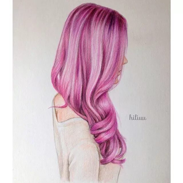 Розовая нарисованная девочка. Девушка с розовыми волосами рисунок. Нарисованная девочка с розовыми волосами. Красивый рисунок девочки с розовыми волосами. Розовая прическа рисунок.