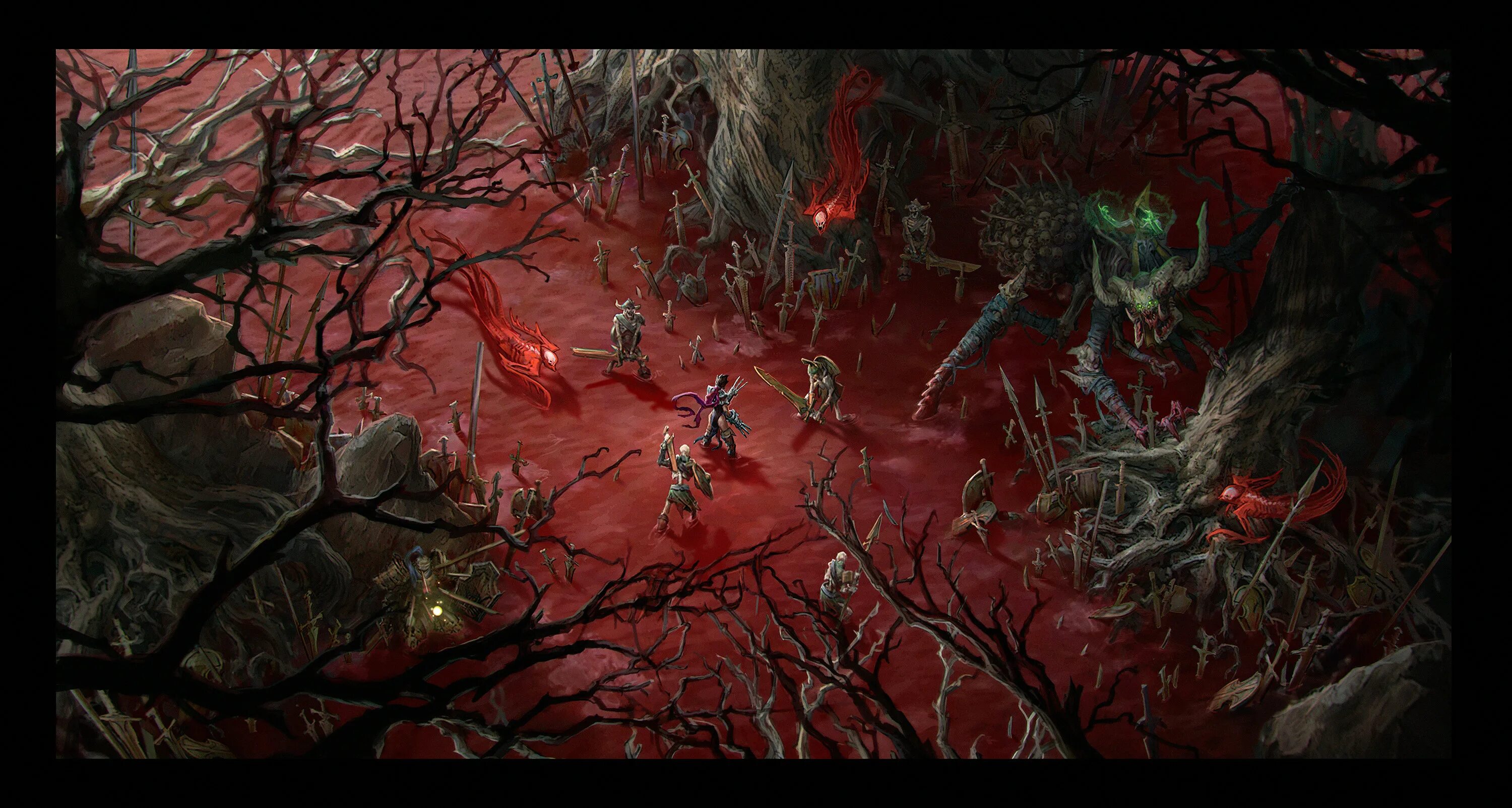 Кровавый пейзаж. Блудсикер ульта. Блудсикер на аву. Сосновый лес. Блуд лес.