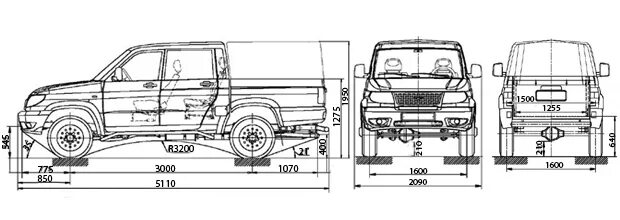 Габариты УАЗ Патриот пикап. Габариты УАЗ Патриот пикап 2013. УАЗ-23632 UAZ Pickup габариты. УАЗ Патриот 3163 габариты. Масса пикапа