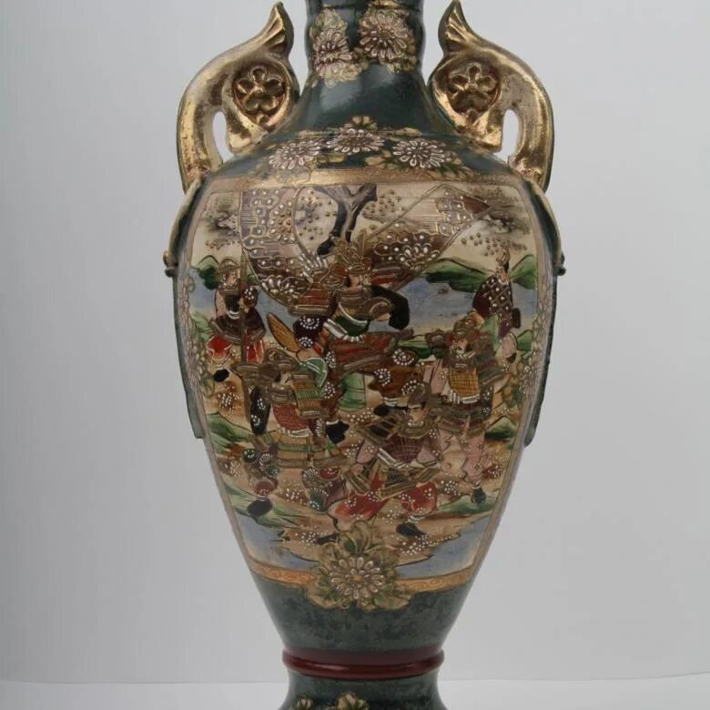 Антикварная история. Старинная ваза. Антикварные вазы. Старинные вазы Сацума. Японские вазы 18 - 19 век.