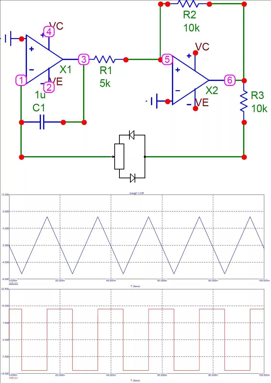 Схема пилообразный генератор