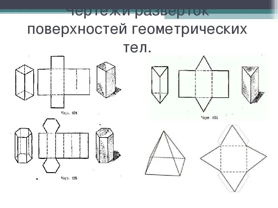 Чертеж геометрических фигур. Чертеж развертки поверхностей Призмы. Чертеж развертки геометрического тела. Построение чертежа развертки поверхностей Призмы. Развертки геометрических тел Призма.