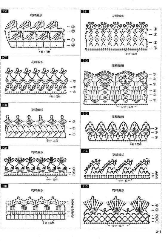Носовые платочки обвязанные крючком схемы. Обвязка крючком изделия со схемами. Узоры для обвязывания края изделия крючком схемы. Фестоны крючком обвязка края. Обвязка края крючком схемы с углом для пледа.