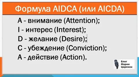 Внимание интерес желание действие