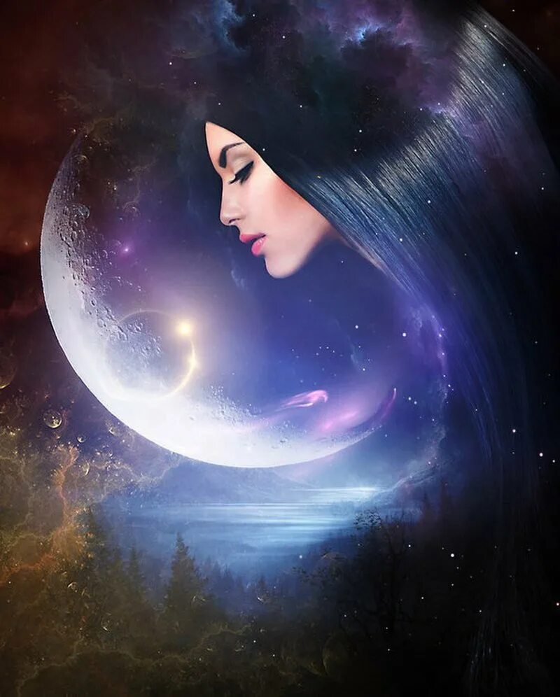 Лунная ведьма. Королева ночных снов. Ночная богиня. Ночной образ. Спокойной ночи фея.