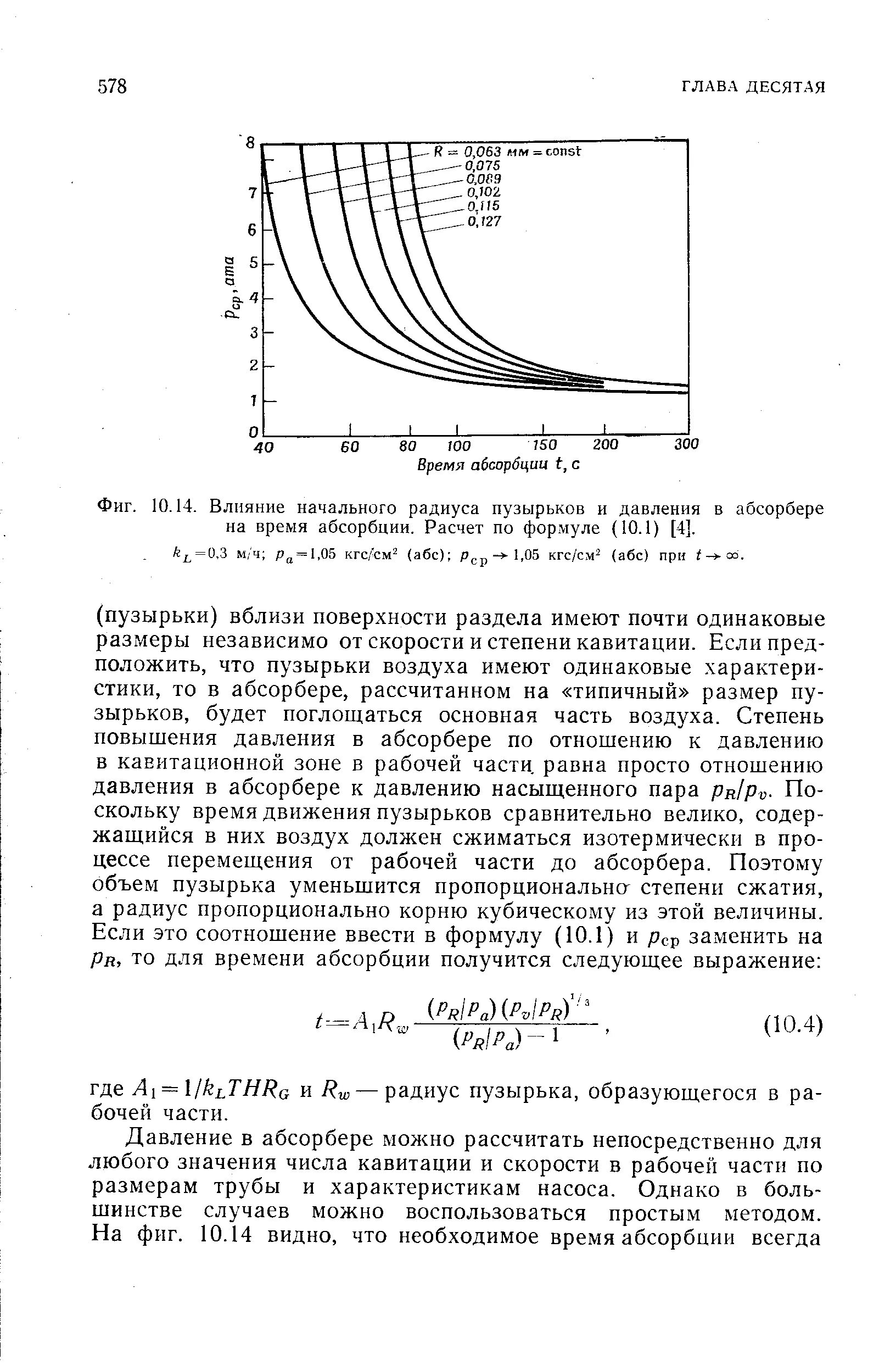 Давление в абсорберах. Абсолютное давление в абсорбере. Среднее давление в абсорбере. Степень абсорбции.