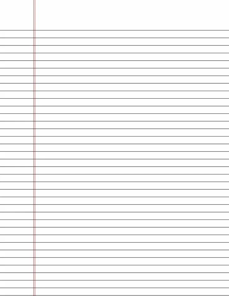Lined Paper Template Printables Notebook paper template, Paper template, Paper t