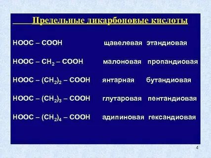 Cooh cooh название кислоты
