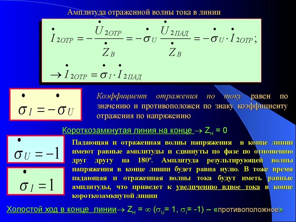 Ток нулевого током равен. Амплитуда отраженной волны. Что такое коэффициент отражения по напряжению (току)?. Коэффициент отражения формула. Коэффициент отражения линии.