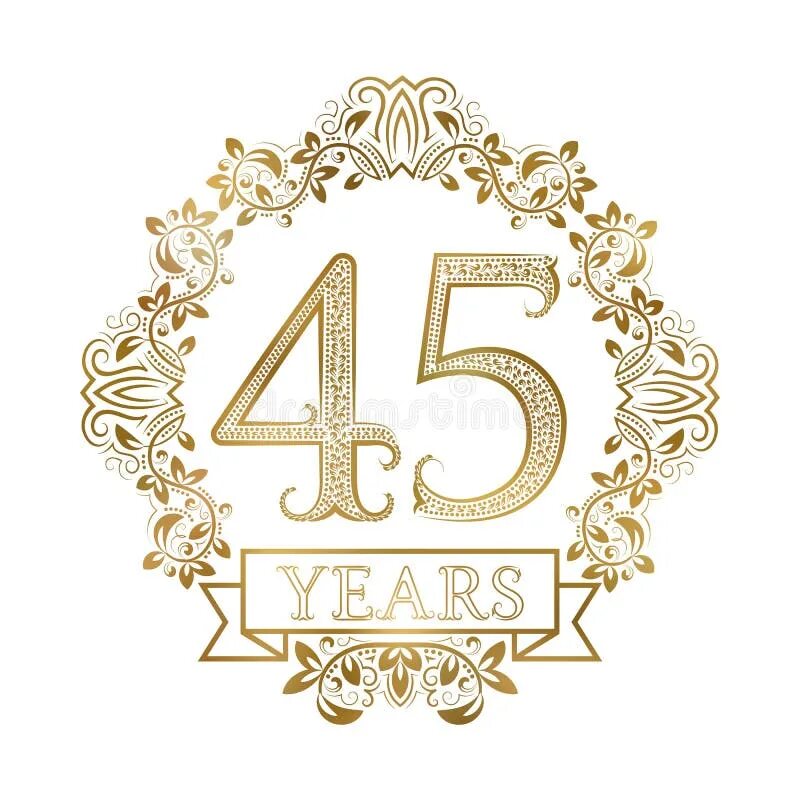 45 лет на одном предприятии. Надпись с юбилеем 45 лет. 45 лет цифры. эмблема с юбилеем 45 лет. 45 лет юбилей вектор.