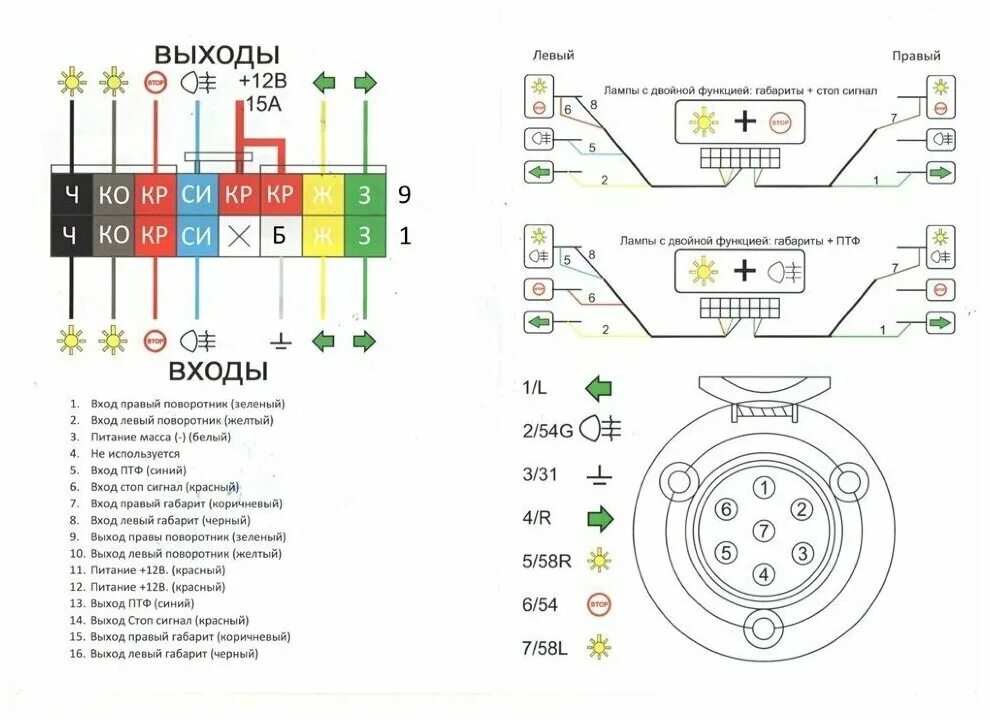 Как подключить фаркоп автомобиля. Схема подключения блока согласования для фаркопа. Схема подключения согласования фаркопа. Распиновка блока согласования фаркопа. Схема подключения универсального блока согласования прицепа.