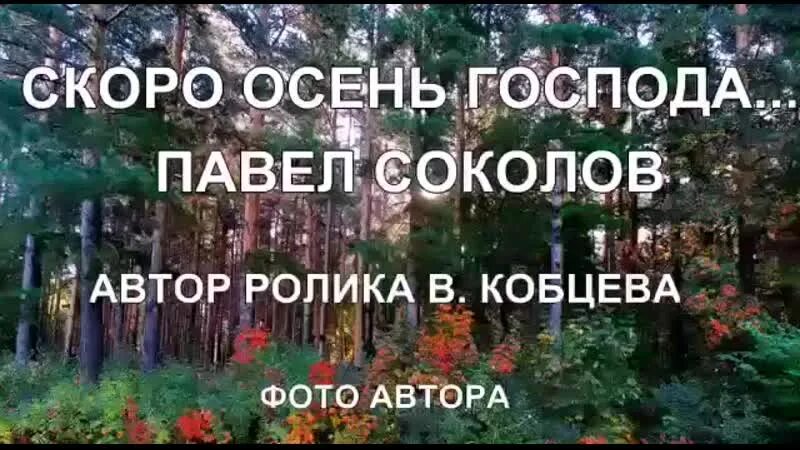 Соколов скоро осень Господа. Снова осень Господа снова осень. Скоро осень Господа слова.