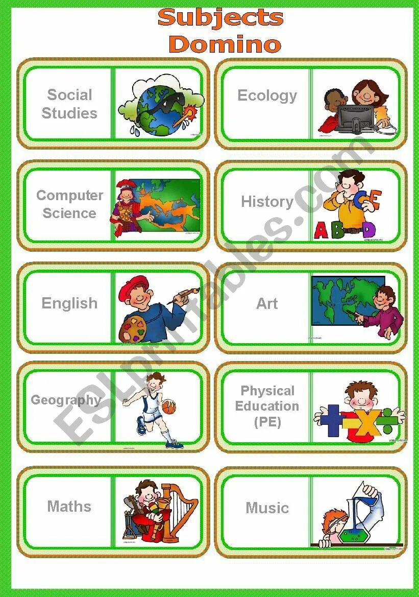 Игра домино английский. Домино School subjects. Настольная игра School subjects. Карточки на английском subjects. Домино School for Kids.