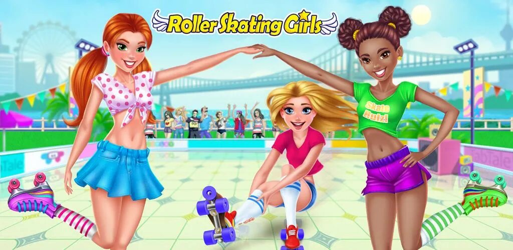 Покажи игру девчонки девчонка. Roller skating girls игра. красивые игры для девочек в плей маркете. популярные спортивные игры для девочек. игру каток на роликах.
