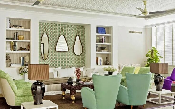 Дизайн интерьера в стиле 60 The Role Of Colors In Interior Design Retro home decor, Retro living rooms, Vint