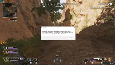 Apex crash