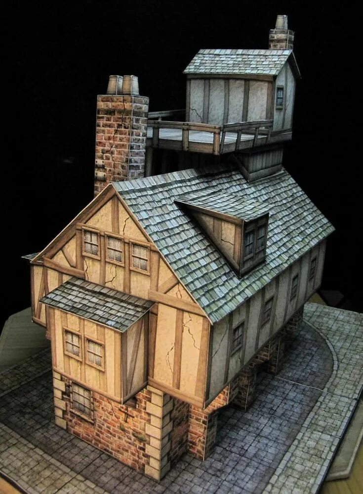 Dave Graffam. Papercraft Terrain. Dave`s House. The Inventor House. Черный дом игры