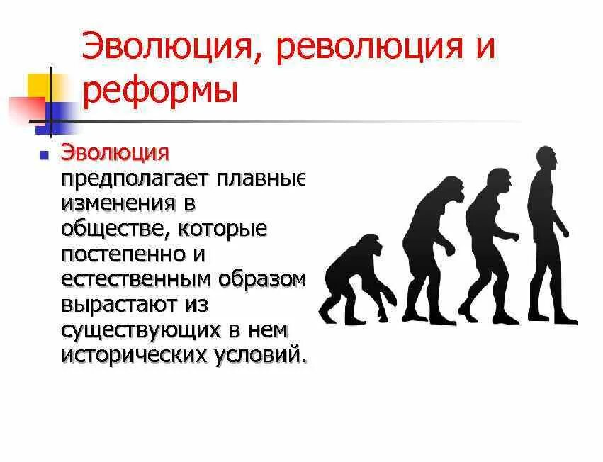 Эволюция. Эволюционная революция. Понятие эволюции и революции. Эволюционные изменения.