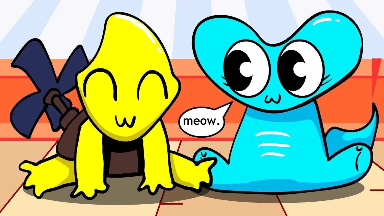 Rainbow friends roblox 2 глава. Rainbow friends cyan. Жёлтый из радужных друзей арт. Радужные друзья 2. Циановый друг.