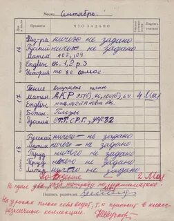 Домашнее задание в дневнике