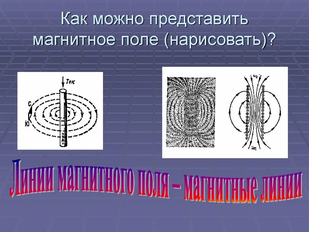 С помощью чего можно наглядно показать магнитное