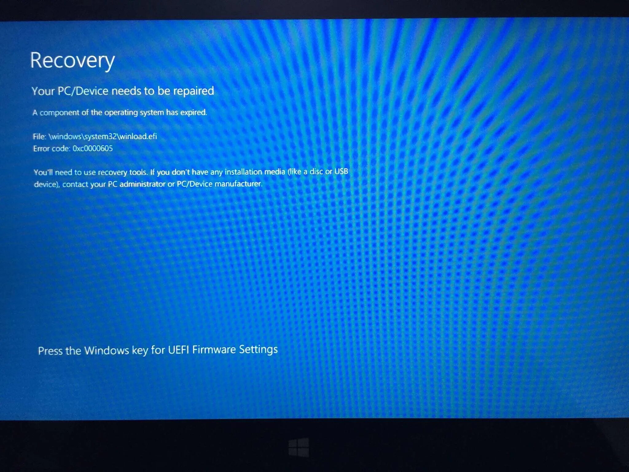 Синий экран с Recovery. Рекавери синий экран. 0xc000000f. Синий экран Recovery на Windows. Error code 32