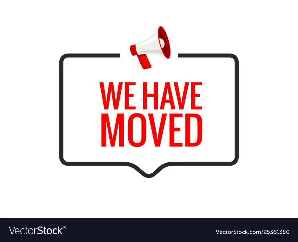 We have moved to a new. Announcement vector. Announcement картинка. We have moved New location. Fraudsters purchase Announcement vector.