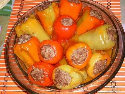 Фаршированные перцы с мясом и грибами