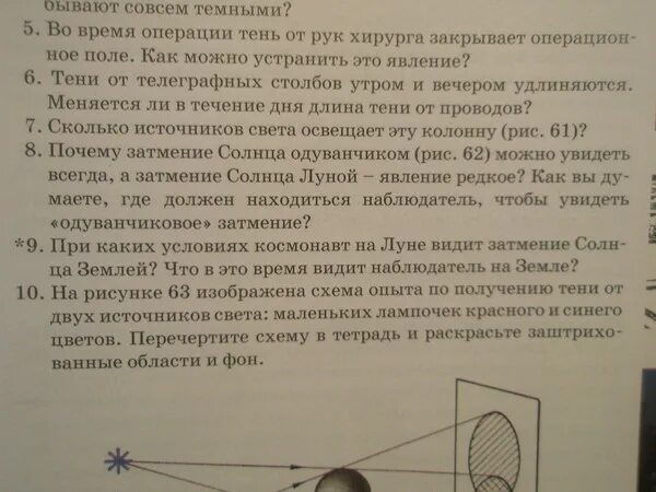 Получение тени от двух источников света. Схема опыта по получению тени от двух источников света. Опыт по получению тени от двух источников света. Схема опыта получения тени.