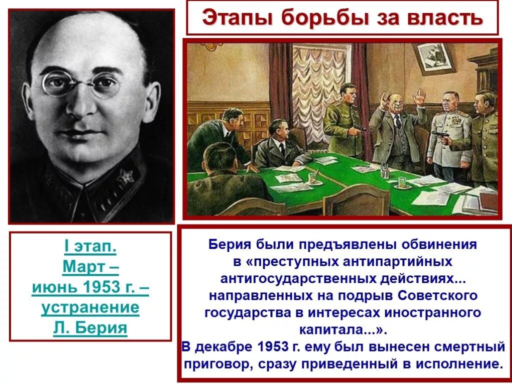 Обвинение берии