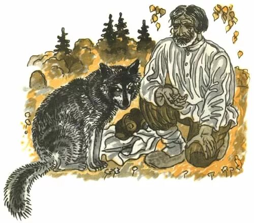 Читать белорусскую народную сказку собака и волк