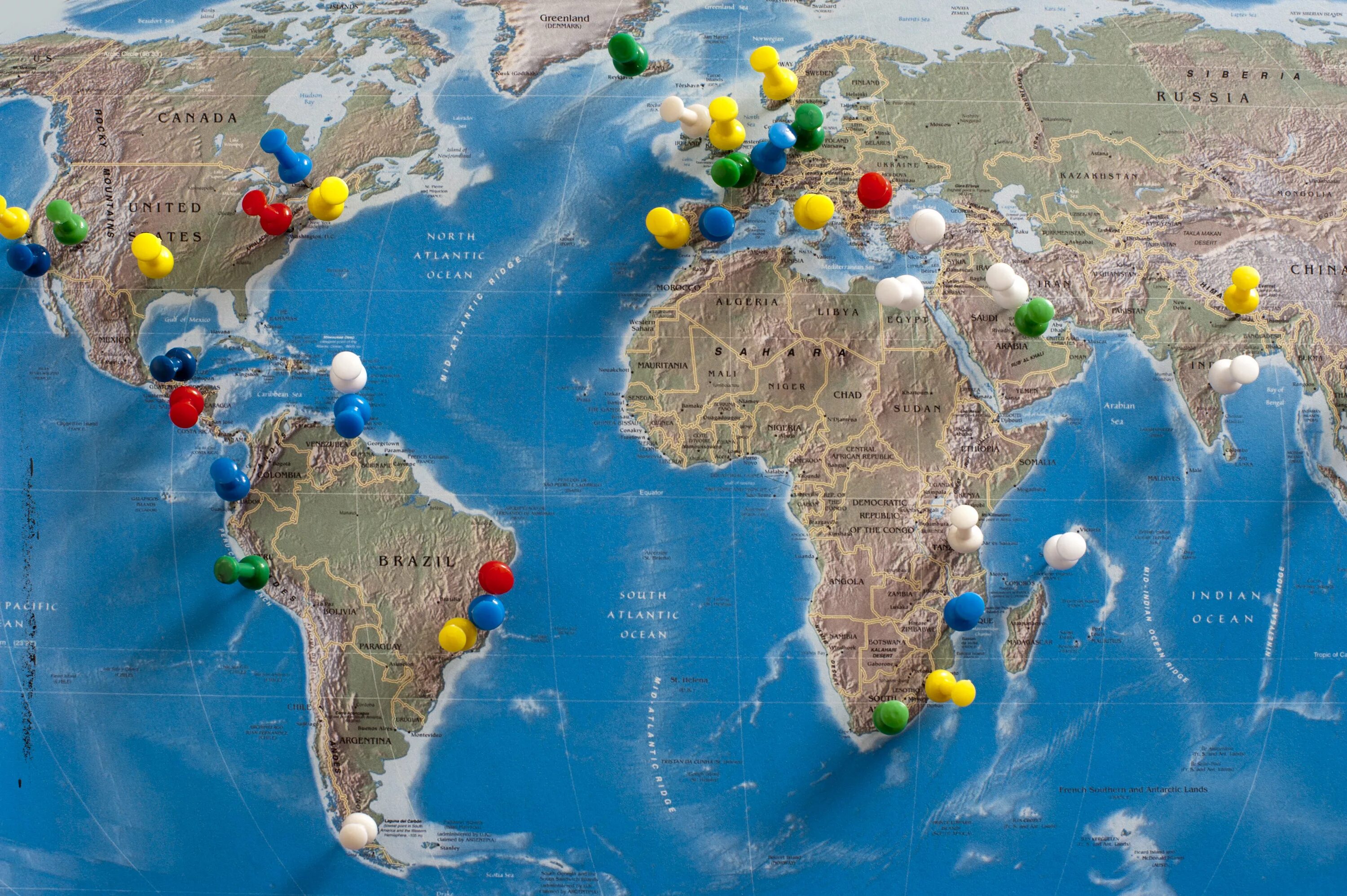 World bing. Map with points. Map with Pins. Destinations of the World DMCC. World Map with Pins.