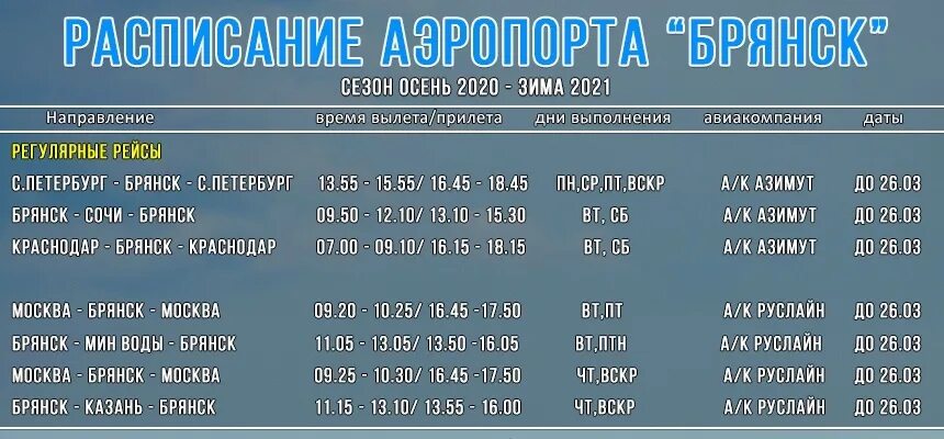 Расписание Брянского аэропорта. Автобус 8а брянск расписание