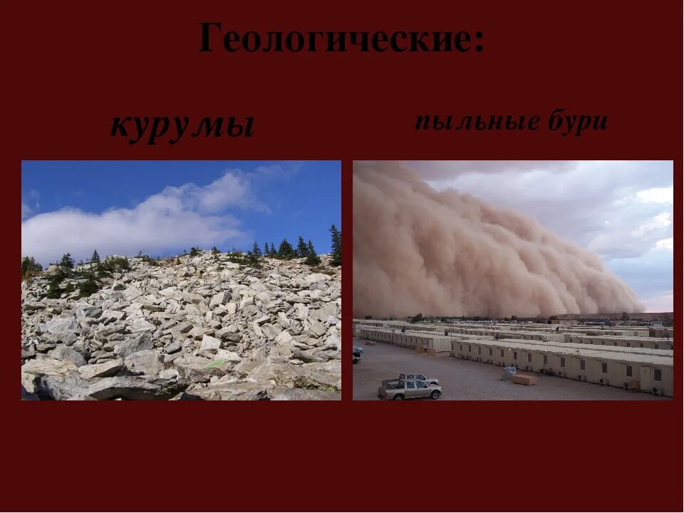 Опасными геологическими явлениями называют
