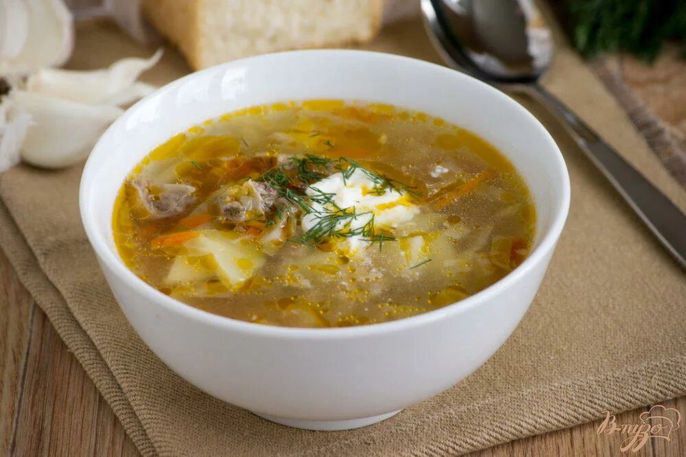 Суп щи с капустой из курицы