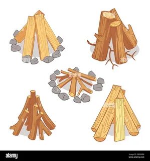 Fireplace logs Stock Vector Images - Alamy